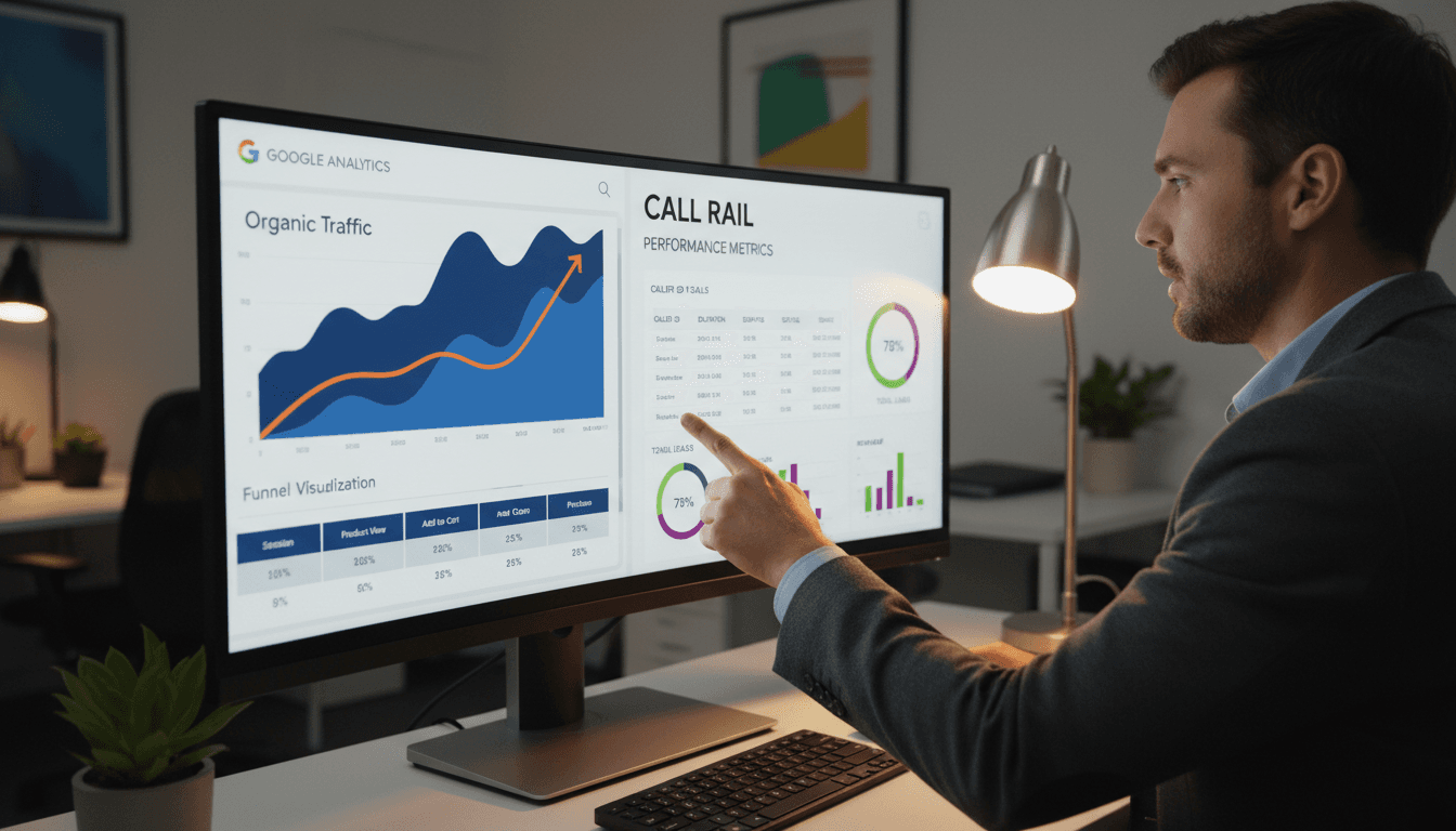 Campaign monitoring dashboard with analytics and call tracking